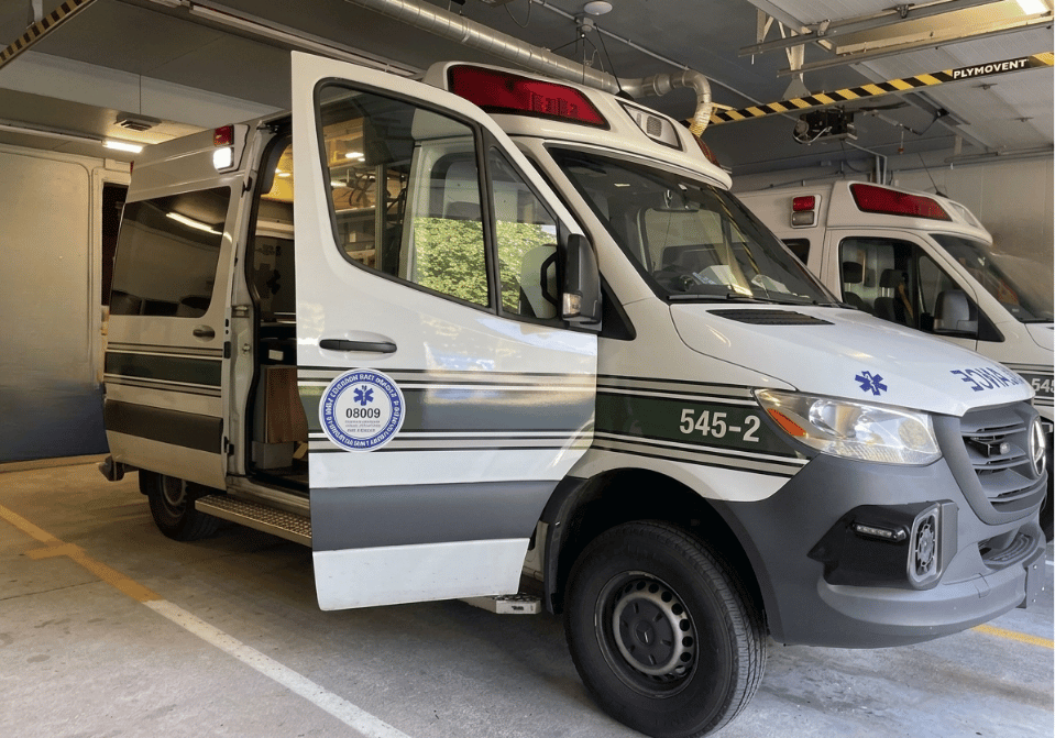 Ambulance in Garage
