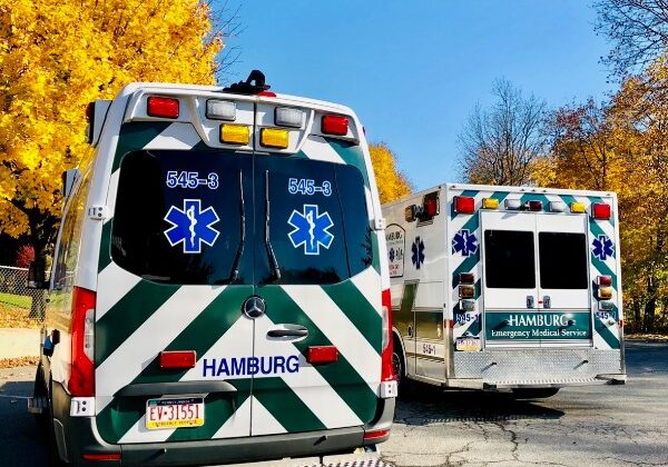 Back of EMS Trucks